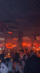 Busy nightclub scene captured in Sofia, Bulgaria Thursday evening