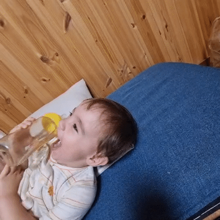 Quiet morning at home with a baby and a cat in rural South Korea