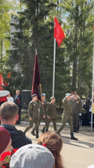 Military ceremony held in Yamyshevo, Russia draws crowds