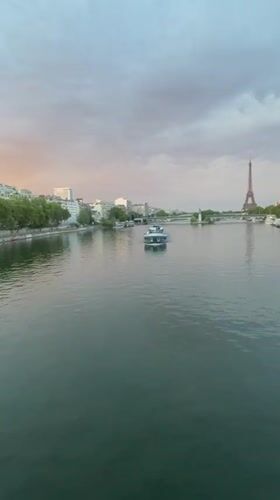 Evening on the Seine, Eiffel Tower in the background