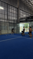 Indoor padel tennis session at a facility in northern Thailand