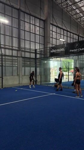 Indoor padel tennis session at a facility in northern Thailand
