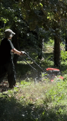 Yard work and child's play captured in Erba residential area
