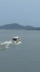Various boats traverse Pattaya waters in early morning hours