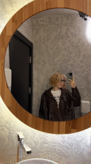 Mirror selfies captured in Boreti bathroom Monday morning