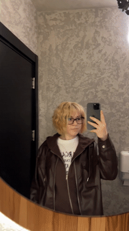 Mirror selfies captured in Boreti bathroom Monday morning