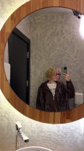 Mirror selfies captured in Boreti bathroom Monday morning