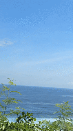 Sunny morning coastal scene documented in Kuta Selatan