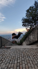 Tourist captures sunset selfies at Bulgarian monument overlook