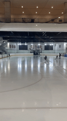 Children practice ice hockey at Mexico City rink