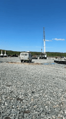 Pipeline inspection work documented at Leninsk construction site