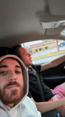 Two men drive through residential Santa Clara Ocoyucan