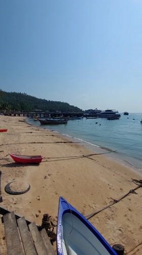 Sunny beach conditions documented at Ko Tao, Thailand