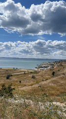 Late summer afternoon along the Black Sea coast at Fontanka