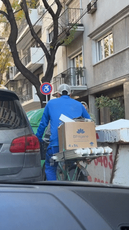 Everyday Buenos Aires street life captured in residential neighborhood