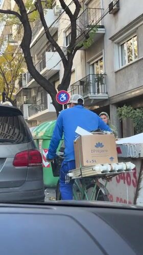 Everyday Buenos Aires street life captured in residential neighborhood
