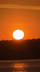 Sunset over Kama River documented in 22 memories, Chaikovsky Russia