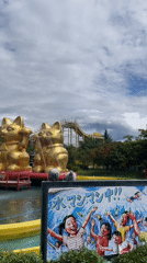 Naruto-themed amusement park day near Mount Fuji