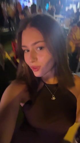 Woman films herself at late-night outdoor party in Miami Beach