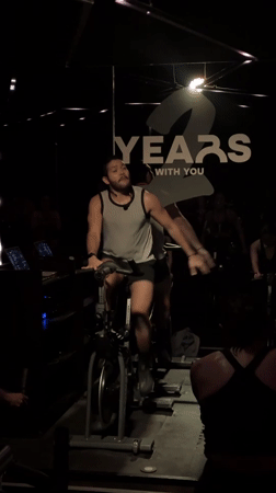 Spin class held at Puebla fitness studio