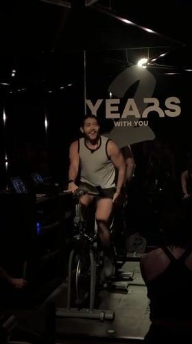 Spin class held at Puebla fitness studio
