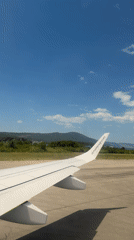 Aboard an Air Montenegro flight before departure at Tivat