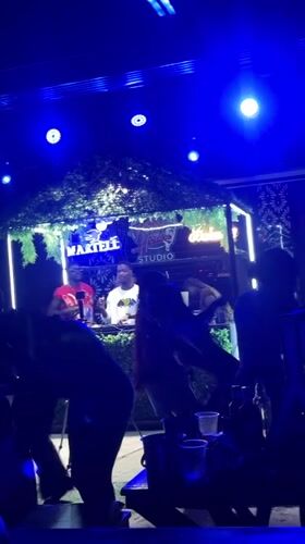 Late-night party at Martell Studios, Howayi, Nigeria