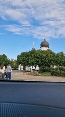 Morning traffic scenes captured around Klaipėda cathedral area