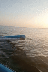 Fishing boats anchor at sunset in Besuki harbor