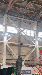 Soap bubble machine fills indoor venue in Kazan