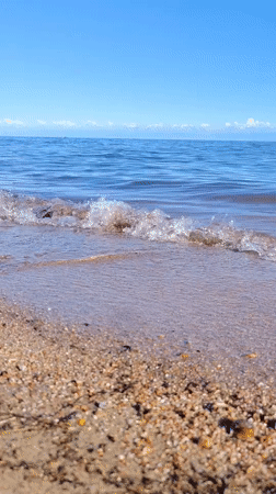 A quiet afternoon on the shores of Lake Issyk-Kul