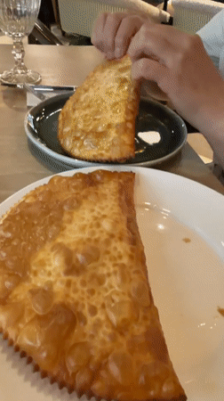 Chebureki and dumplings at a Tbilisi restaurant