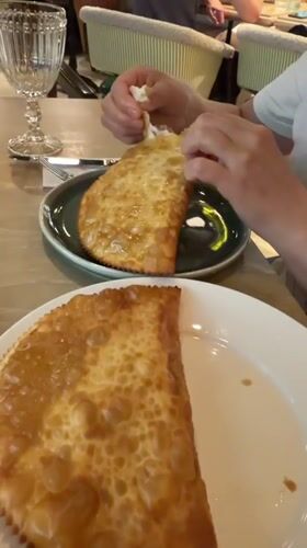 Chebureki and dumplings at a Tbilisi restaurant