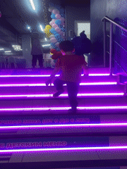 Family enjoys indoor playground activities in Sochi entertainment center