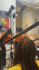 Film crew shoots residential scene in Iranla, Nigeria