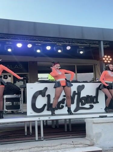 Beach party with dancers and DJ entertains crowds in Prijevor