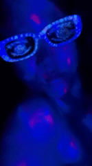 Late-night weekend party documented in Chaikovsky featuring colorful sunglasses