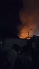 Nighttime structure fire in Munjungan draws crowd response