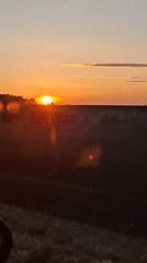 Sunset observed over vast landscape in Chuma, Russia