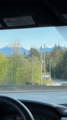 Motorist captures mountain view from vehicle in West Vancouver