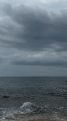 Rough seas and crashing waves along the Novigrad coastline