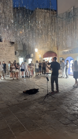 Budva's Old Town comes alive on a summer evening
