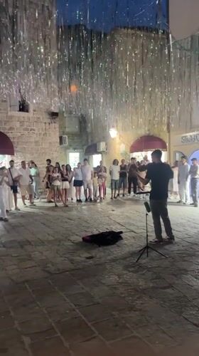 Budva's Old Town comes alive on a summer evening