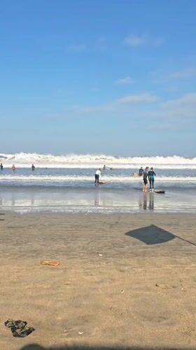 Ordinary beach day scenes documented across Kuta, Indonesia
