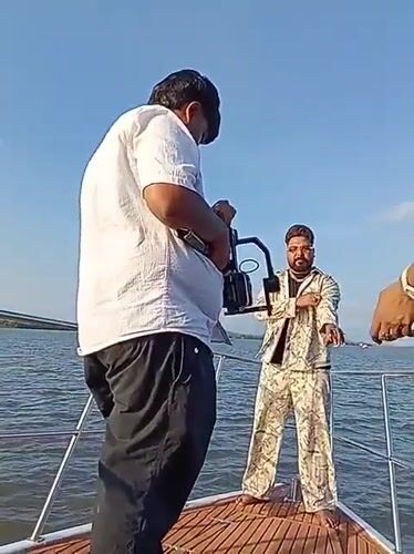 Group enjoys boat excursion on Mandovi River near Panaji