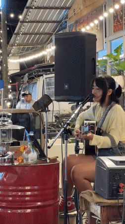 Acoustic guitar set in Phuket City, Thailand