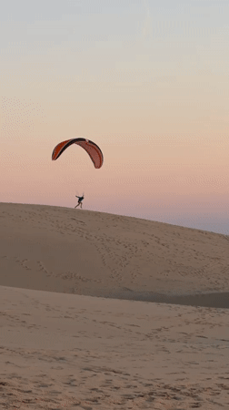 Sunset activities documented at France's Dune of Pilat