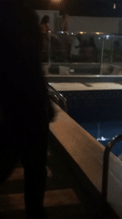 Nighttime pool party captured by witnesses in Bar Gada