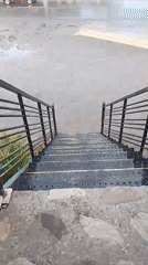 Witness documents wet streets after rain in El Espinal