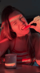 Woman documented in red-lit room in Belgrade's Vozdovac district